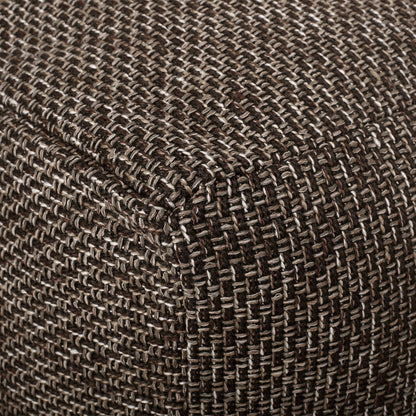 Naima Contemporary Fabric Square Pouf, Dark Brown