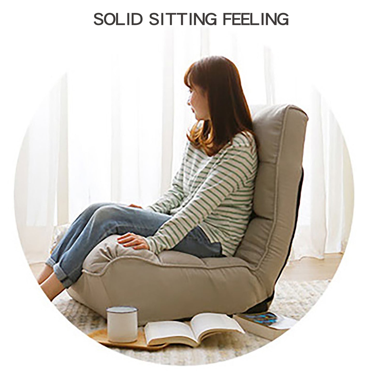 Japanese chair lazy sofa tatami balcony adjustable reclining chair