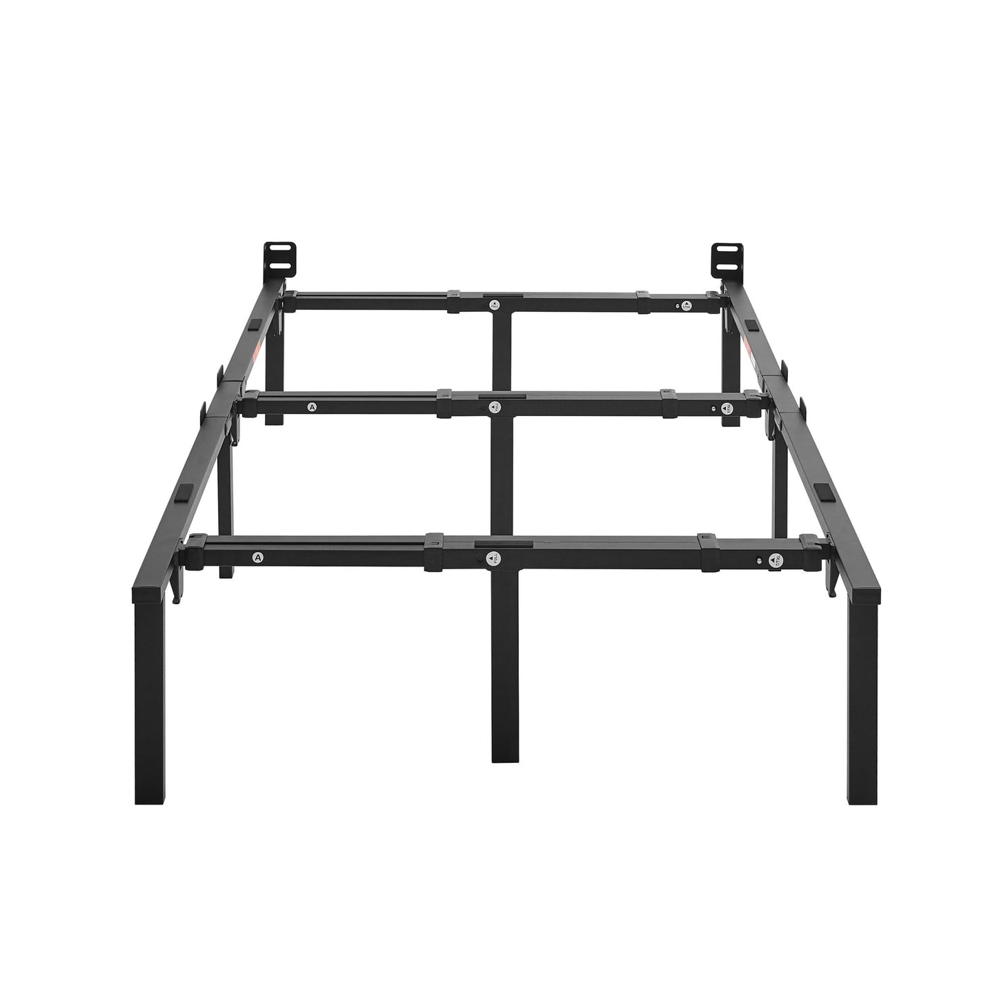 12" Adjustable Metal Platform Bed Frame; Black; Twin - King