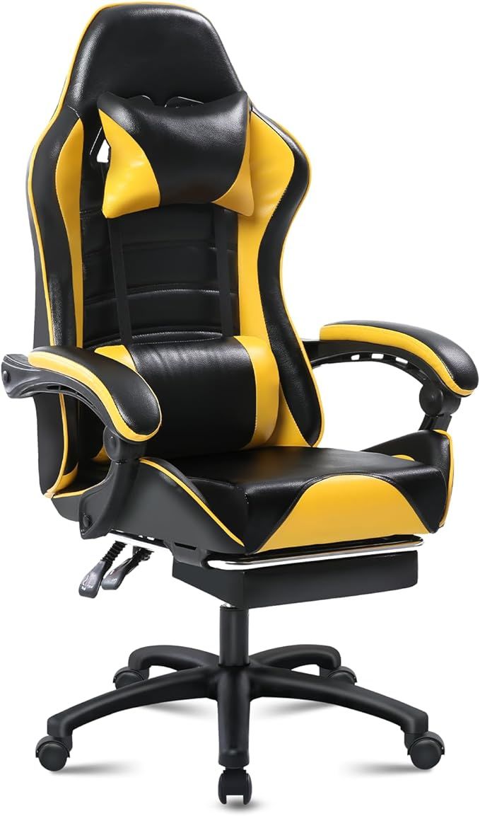 Gaming Chair for Adults, Comfortable Computer Chair for Heavy People, Breathable Leather