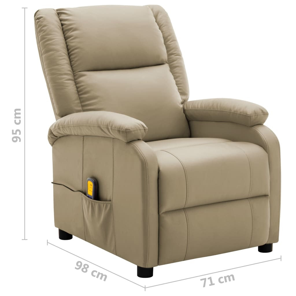 Massage Chair Cappuccino Faux Leather
