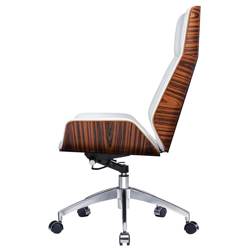 Ergonomic Office Chair Swivel Armless Seat Chair High Back Genuine Leather
