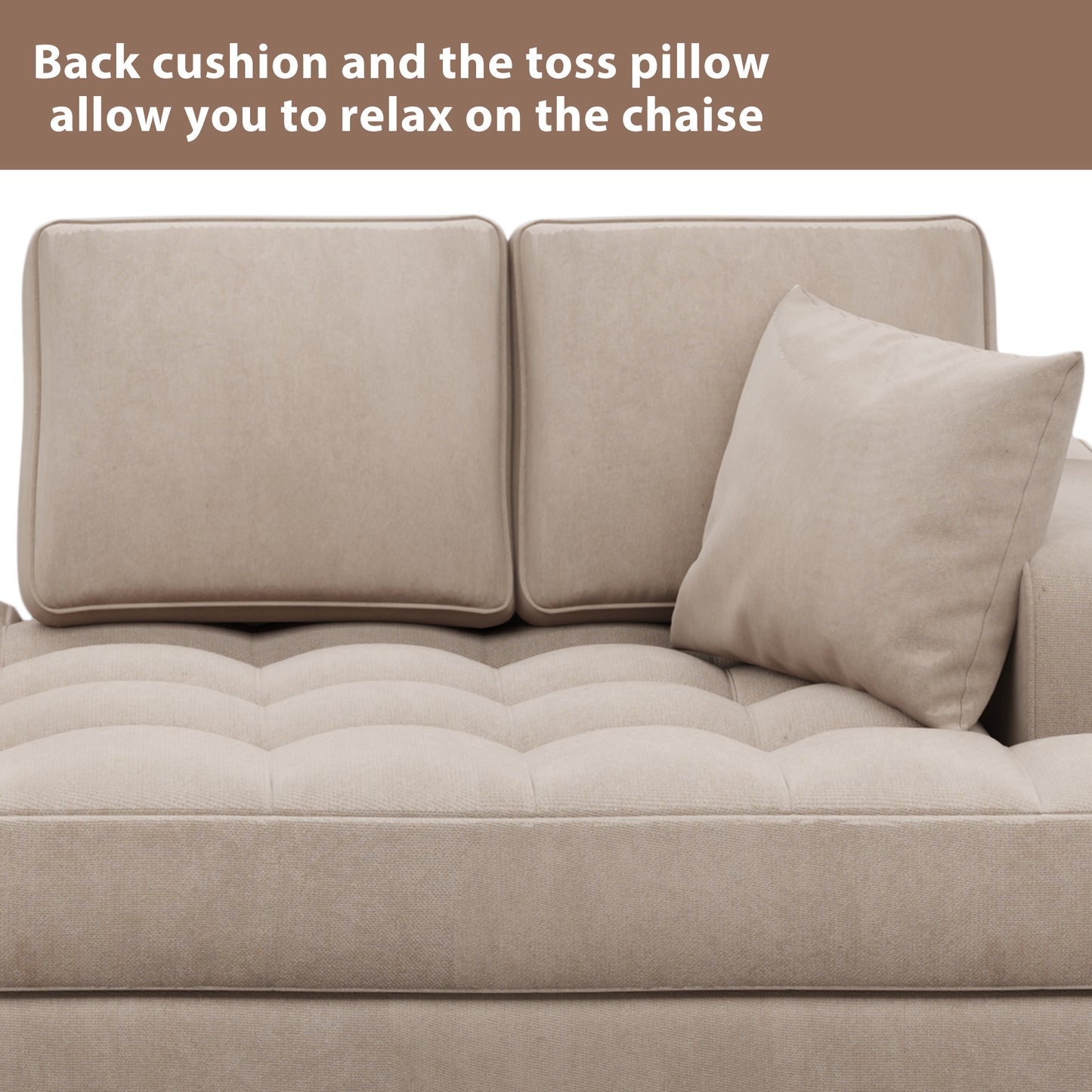 Chaise Lounge with Toss Pillow