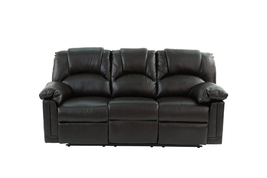 Contemporary Black Bonded Leather Sofa Recliner