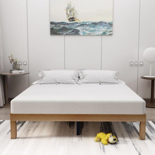 Queen Size Wood Platform Bed Frame, No Box Spring Needed