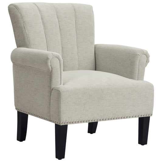 Traditional Channel-Tufted Armchair