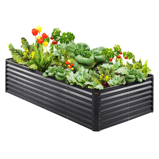 Outdoor Metal Raised Garden Bed Planter Box 8 x 4 x 2 (Feet)