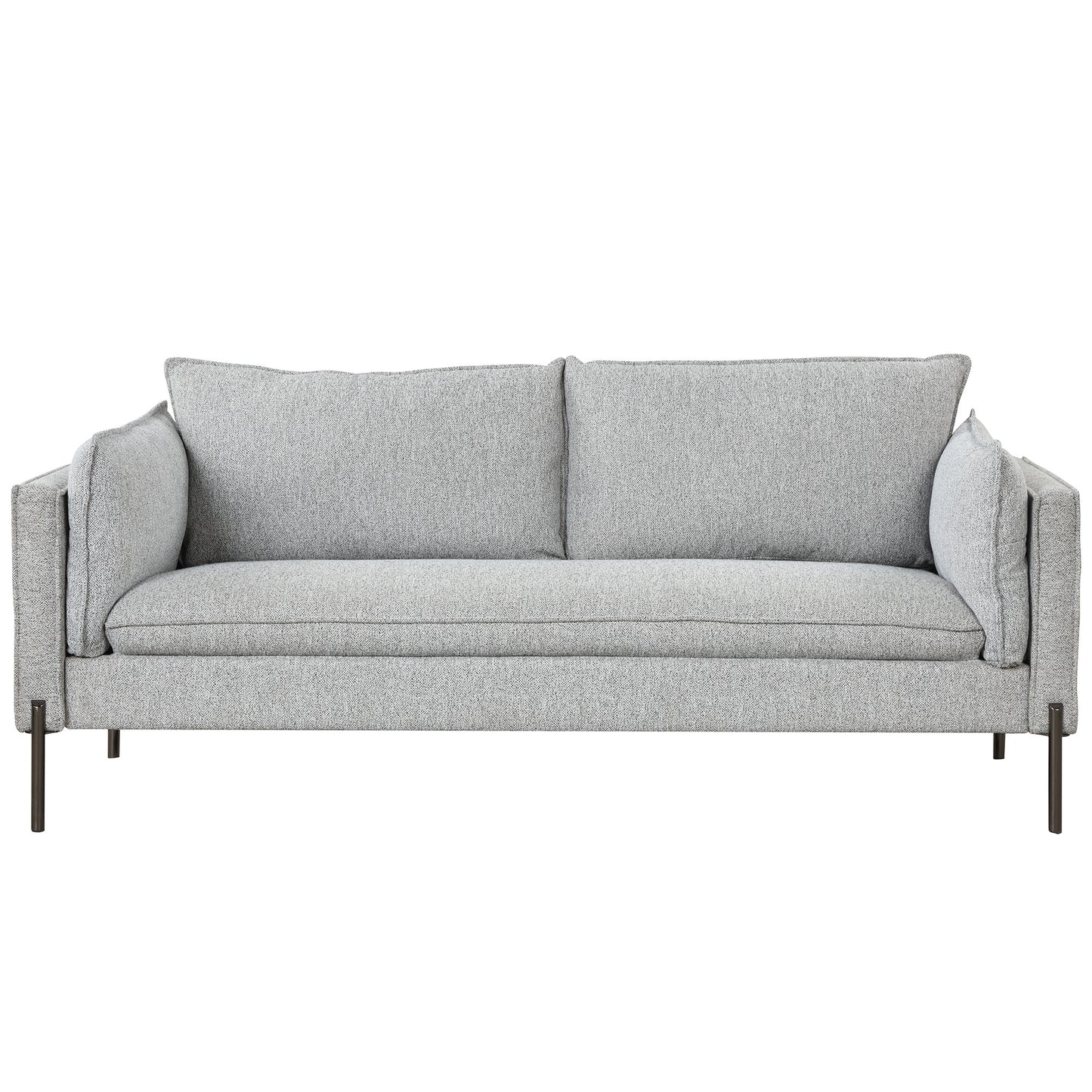 Modern Linen Fabric Upholstered 2pc set, Loveseat and 3 Seat Couch