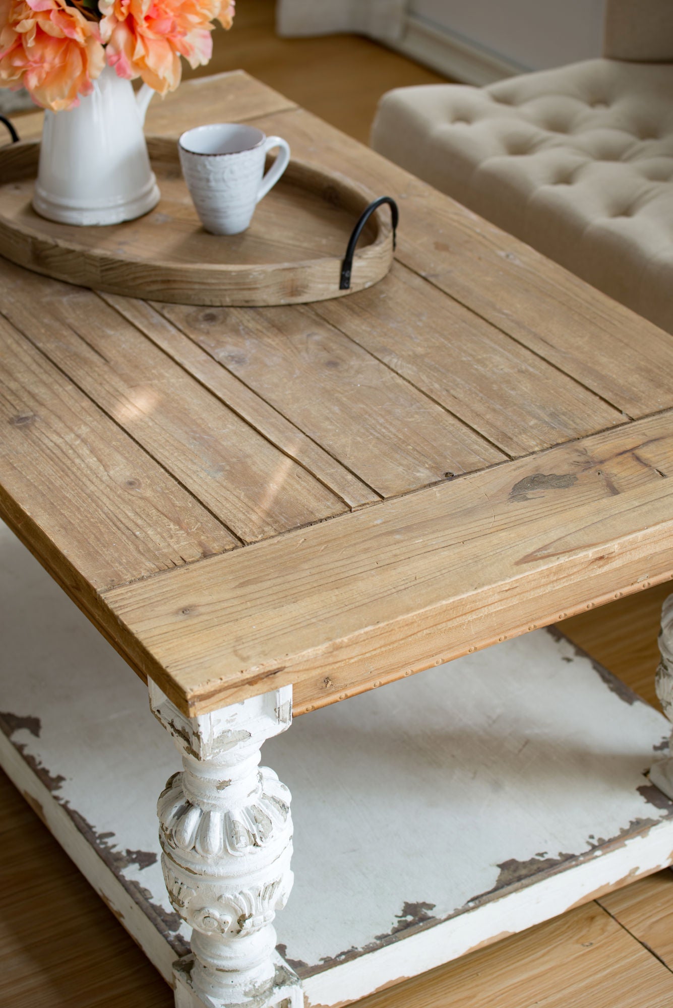 Wooden French Country Coffee Table