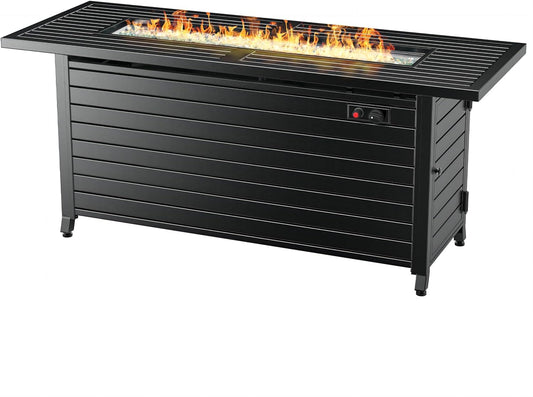 LEGACY HEATING 57" Propane Fire Pit Table, 50,000 BTU Outdoor Gas Fire Pit