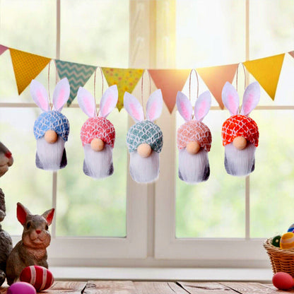 Hanging Bunny Gnomes Colorful Spring Bunny Plush Gnomes for Gifts