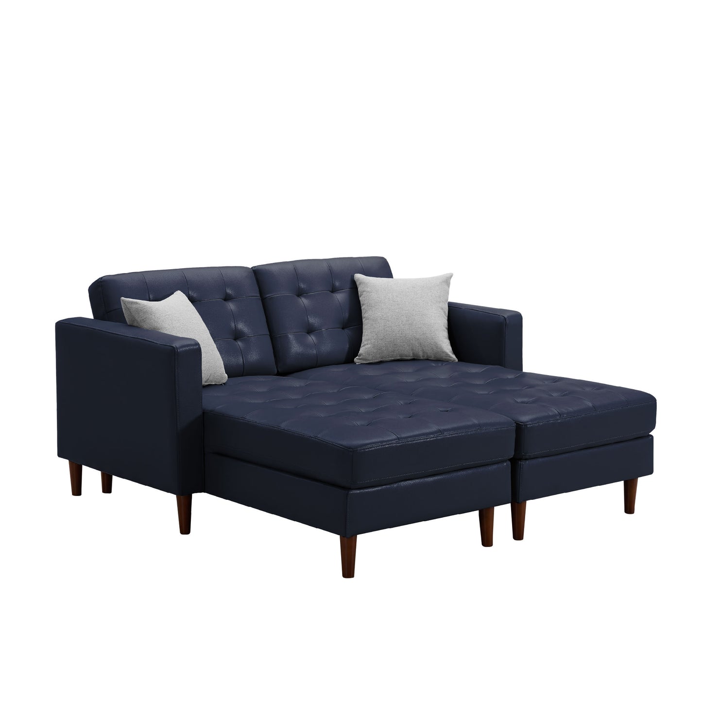 U-shaped sofa Leatherette sleeper Chaise Sofa