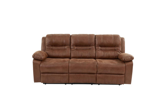 Contemporary Reclining Sofa, Dark Brown