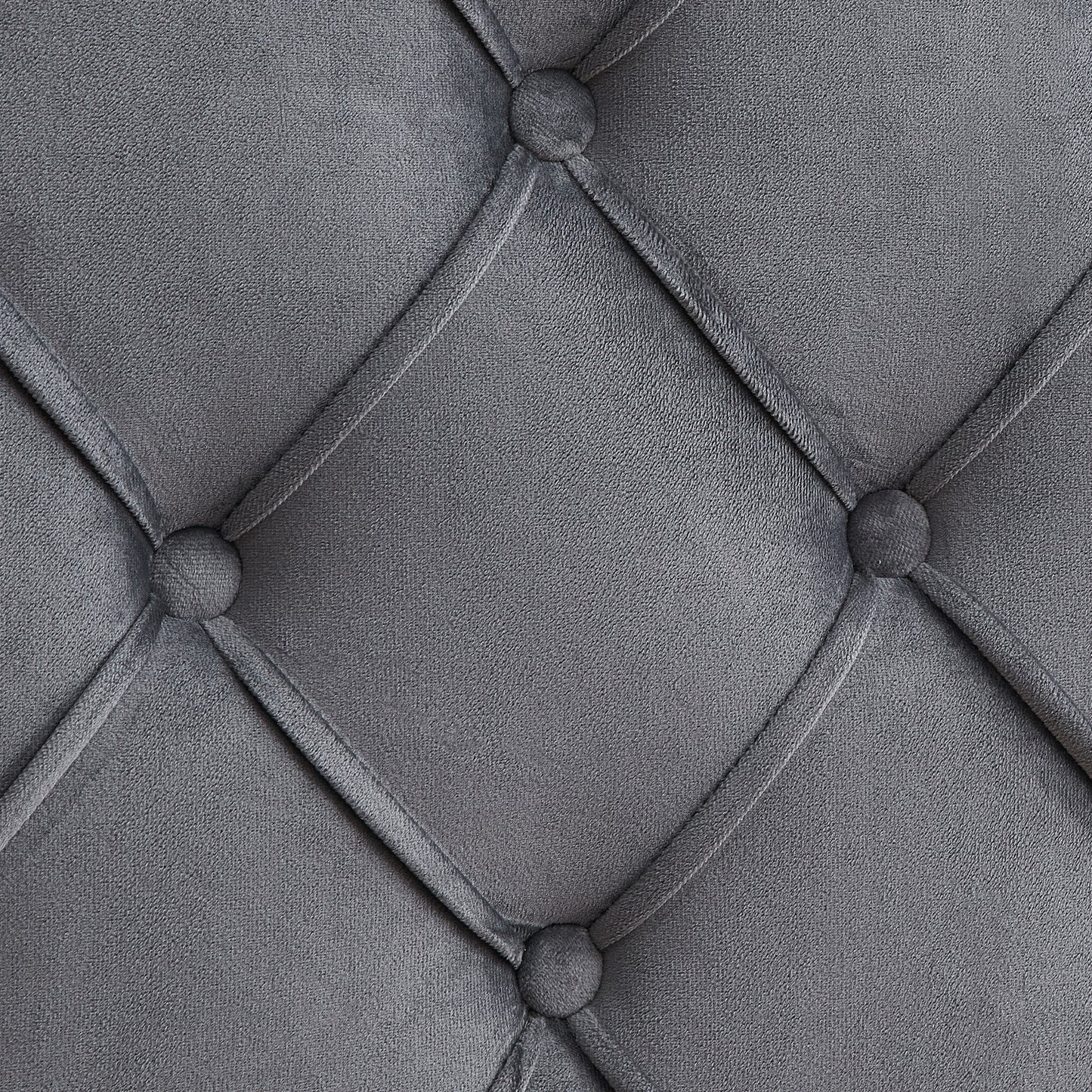 Velvet Button Tufted-Upholstered Queen Bed