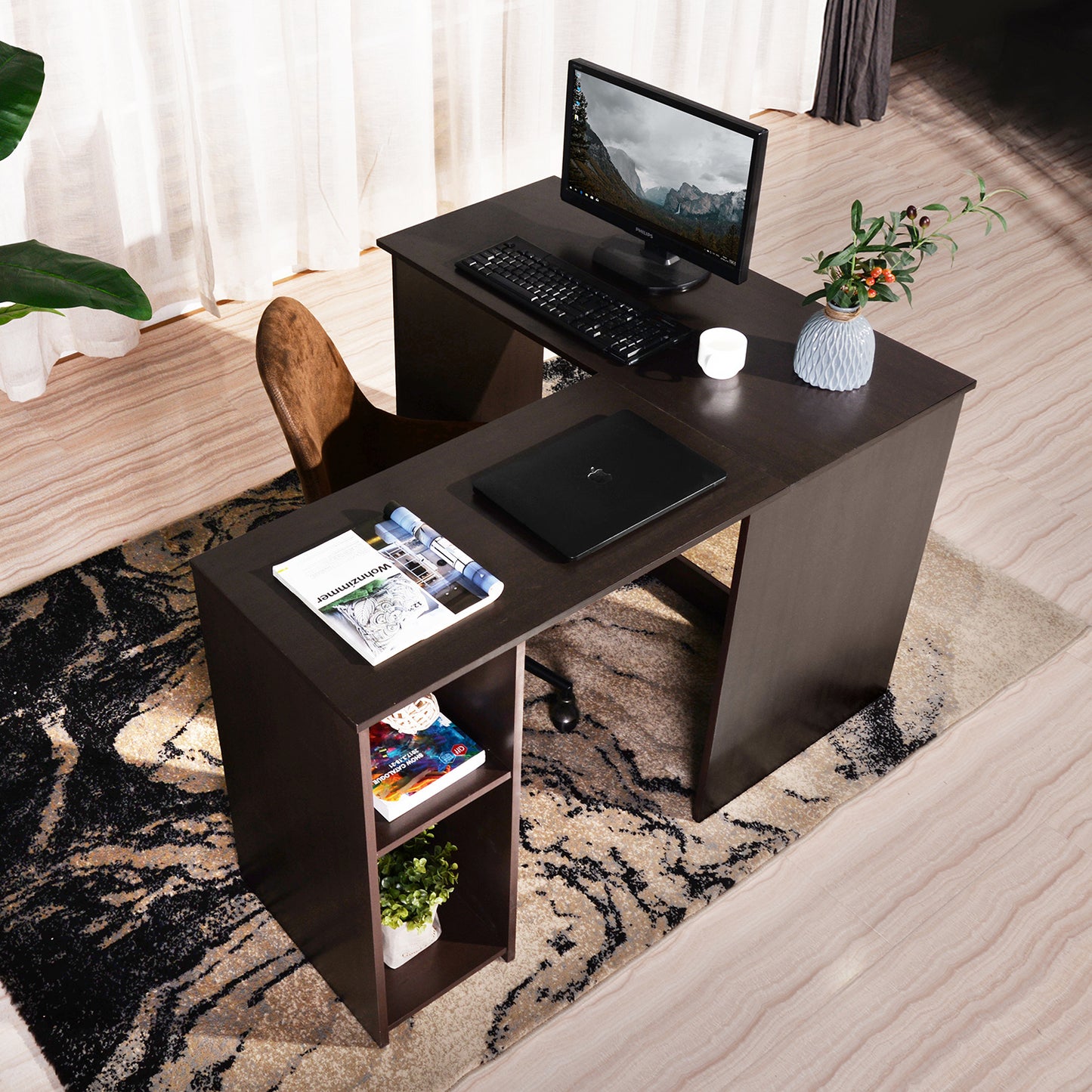 Corner Computer Desk Home Office Workstation