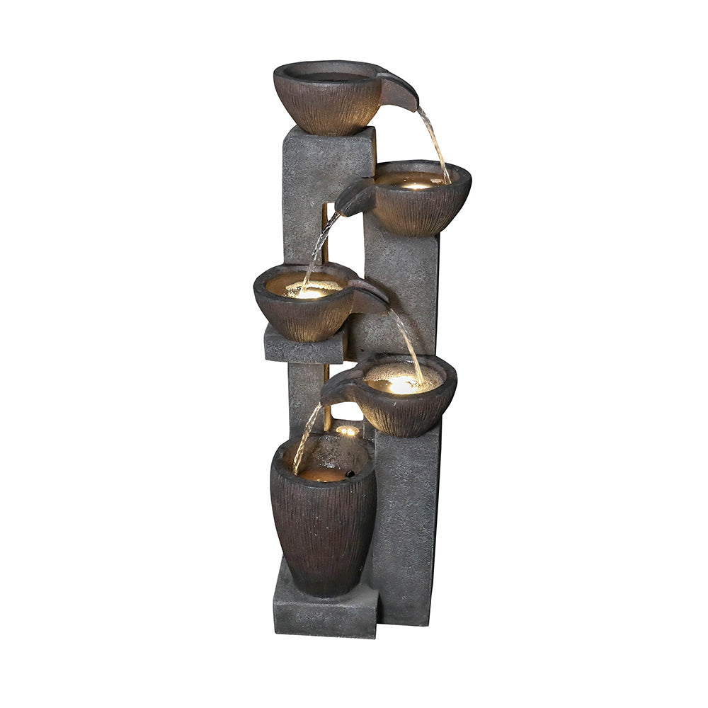 Outdoor Water Fountains with LED Lights for Garden Decor  Doba
