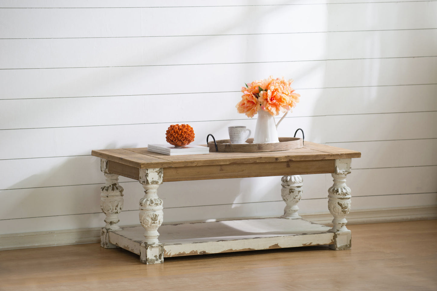 Wooden French Country Coffee Table