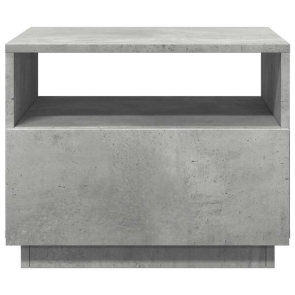 Modern Concrete Grey Coffee Table with LED Lights – Wood Table for Living Room - Image 7