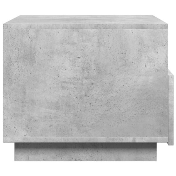 Modern Concrete Grey Coffee Table with LED Lights – Wood Table for Living Room - Image 8
