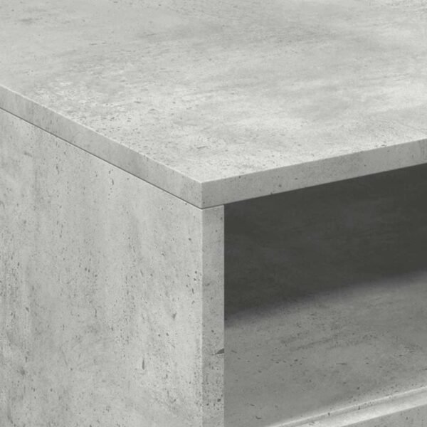 Modern Concrete Grey Coffee Table with LED Lights – Wood Table for Living Room - Image 10