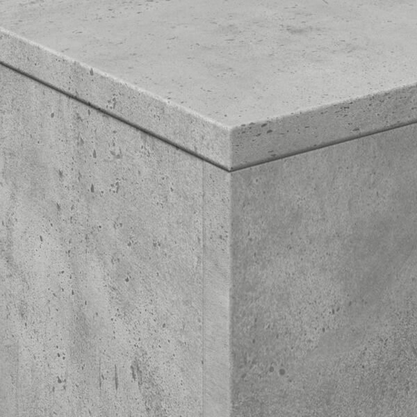 Modern Square Coffee Table with LED Lights – Concrete Grey Engineered Wood, Matte Finish - Image 10
