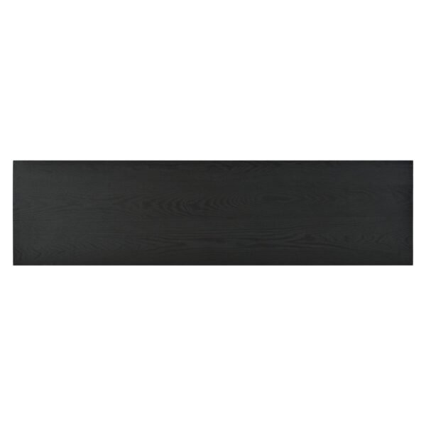 60" Sideboard Buffet Cabinet Handleless Press-to-Open Design,Carved Credenza Storage Cabinet with 4 Doors,Living Room Accent Buffet Modern Black,Entryway Wooden Side Board(Black) - Image 15