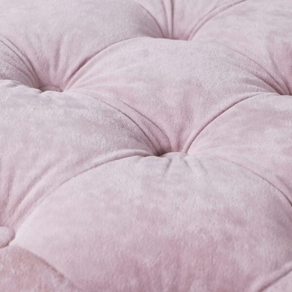 Pink Velvet Upholstered Ottoman with Storage – Modern Dice-Shaped Footstool for Living Room, Bedroom, - Image 15