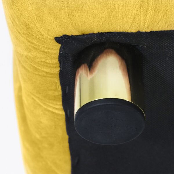 Yellow Velvet Upholstered Ottoman with Storage – Modern Dice-Shaped Footstool for Living Room, Bedroom - Image 17