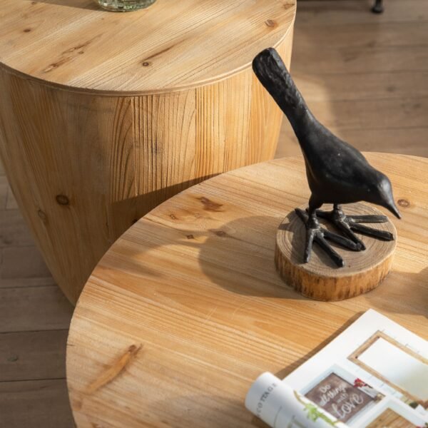 31.50"Vintage Style Bucket Shaped Coffee Table for Office, Dining Room and Living Room(Same SKU:W757P170149) - Image 8