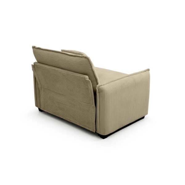Luxurious Tan Corduroy Sofa Set – 2 Single Sofas + 2-Seater Loveseat with Cushions for Living Room or Home Theater - Image 10