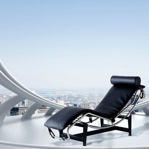 Mid-century Modern Le-corbusier LC-4 Chaise Lounge Chair Recliner Genuine Leather - Image 27