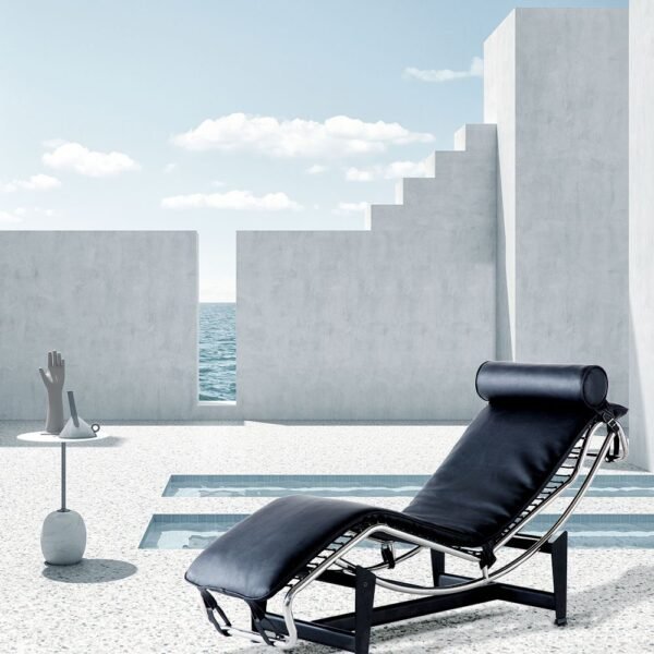 Mid-century Modern Le-corbusier LC-4 Chaise Lounge Chair Recliner Genuine Leather - Image 28