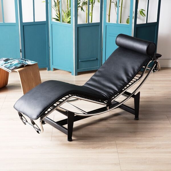 Mid-century Modern Le-corbusier LC-4 Chaise Lounge Chair Recliner Genuine Leather - Image 22