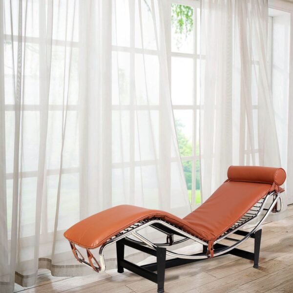 Mid-century Modern Le-corbusier LC-4 Chaise Lounge Chair Recliner Genuine Leather - Image 14