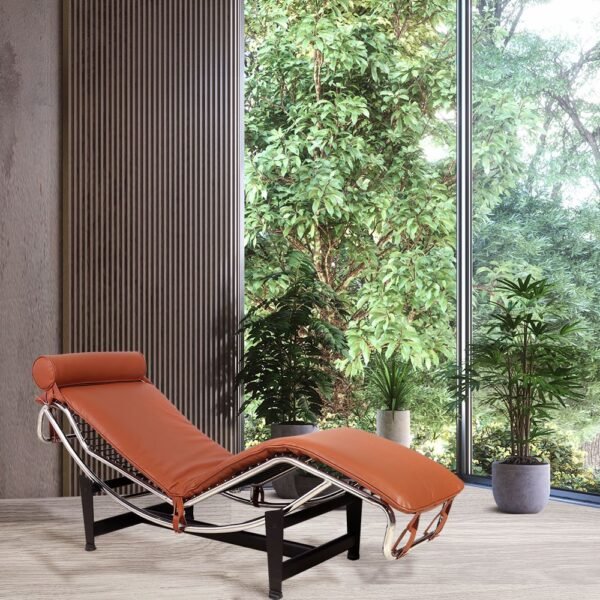 Mid-century Modern Le-corbusier LC-4 Chaise Lounge Chair Recliner Genuine Leather - Image 10