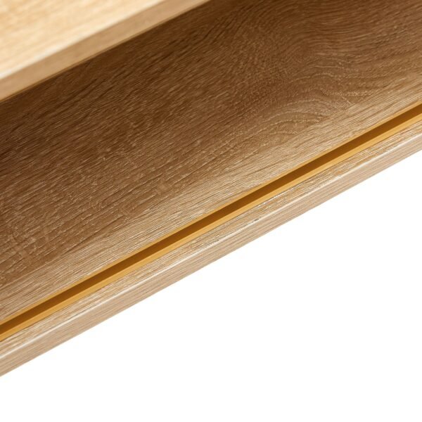 41.34" Rattan Coffee table, sliding door for storage, solid wood legs, Modern table for living room - Image 10
