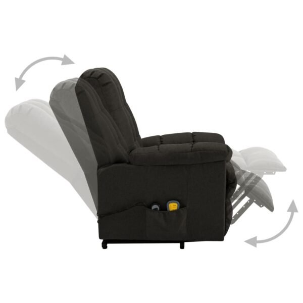 Brown Fabric Power Lift Recliner Chair with Massage & Heat – Electric Reclining Chair for Elderly - Image 4