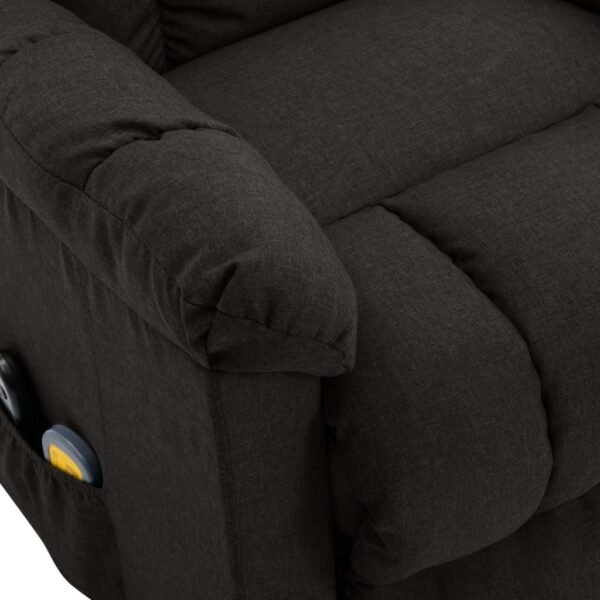 Brown Fabric Power Lift Recliner Chair with Massage & Heat – Electric Reclining Chair for Elderly - Image 6
