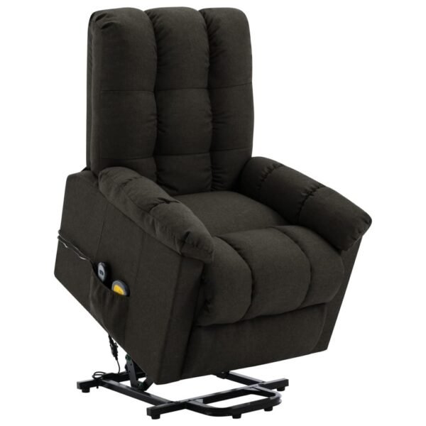 Brown Fabric Power Lift Recliner Chair with Massage & Heat – Electric Reclining Chair for Elderly