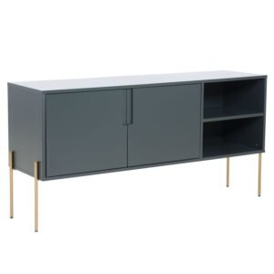 COMBO Mid-Century Green Sideboard Buffet Table or TV Stand – Modern Storage Cabinet for Living Room