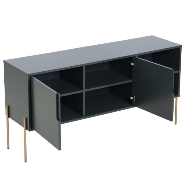 COMBO Mid-Century Green Sideboard Buffet Table or TV Stand – Modern Storage Cabinet for Living Room - Image 6