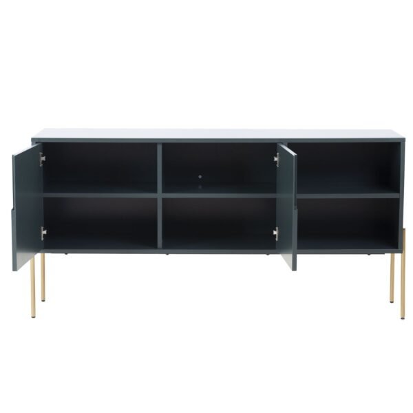 COMBO Mid-Century Green Sideboard Buffet Table or TV Stand – Modern Storage Cabinet for Living Room - Image 7
