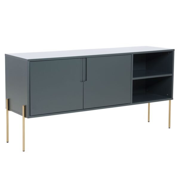 COMBO Mid-Century Green Sideboard Buffet Table or TV Stand – Modern Storage Cabinet for Living Room
