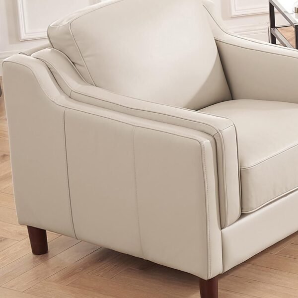 Bella Top Grain Leather Chair - Image 3