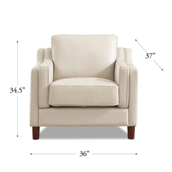 Bella Top Grain Leather Chair - Image 8