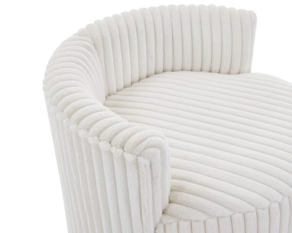 Orange Chenille Accent Chair with Solid Wood Legs – Modern Comfort for Living Room - Image 6