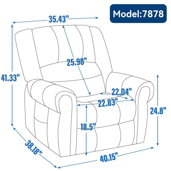 Genuine Leather Dual Motor Power Lift Recliner Chair – Heat & Massage, USB, 350 LBS Capacity, Brown - Image 7