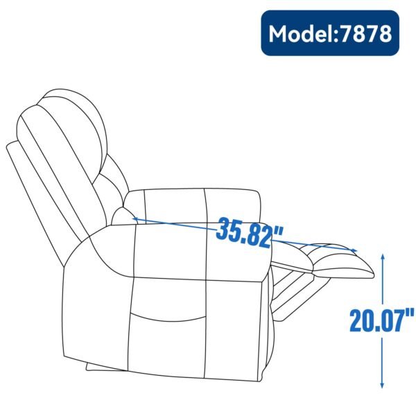 Genuine Leather Dual Motor Power Lift Recliner Chair – Heat & Massage, USB, 350 LBS Capacity, Brown - Image 8