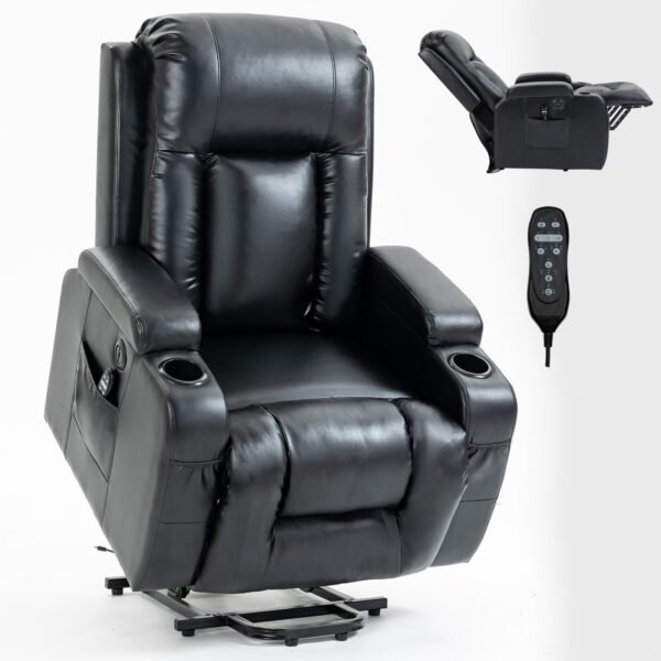Heavy-Duty Power Lift Recliner with Massage, Heat & USB – 350 lbs Capacity - Image 18