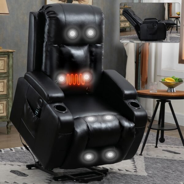 Heavy-Duty Power Lift Recliner with Massage, Heat & USB – 350 lbs Capacity - Image 19